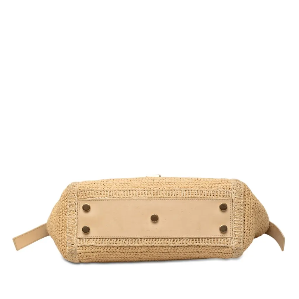 Saint Laurent Baby Raffia Monogram Downtown Cabas Beige Very good - Inside View