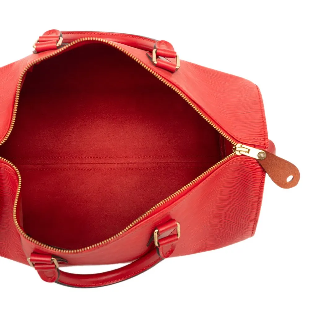 Louis Vuitton Epi Speedy 35 Red Leather Very good - Model View