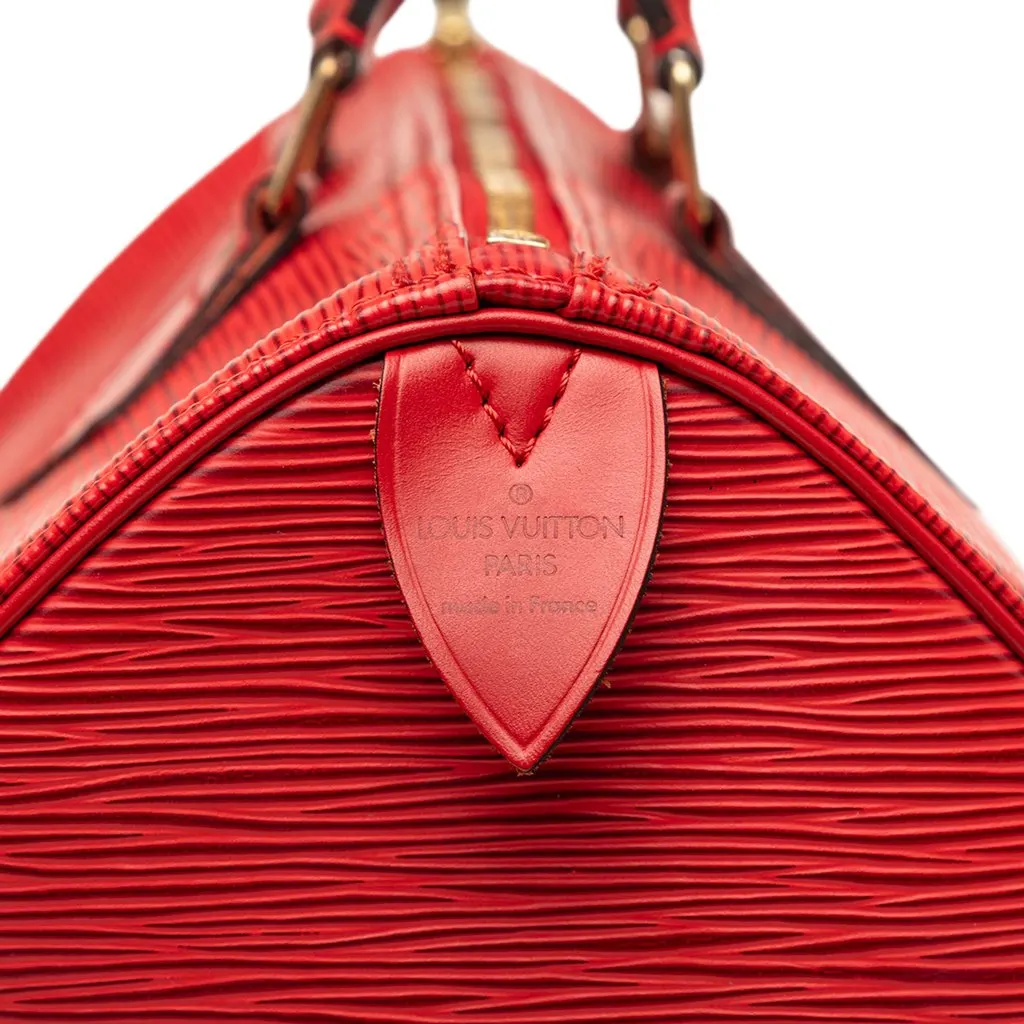 Louis Vuitton Epi Speedy 35 Red Leather Very good - Box View