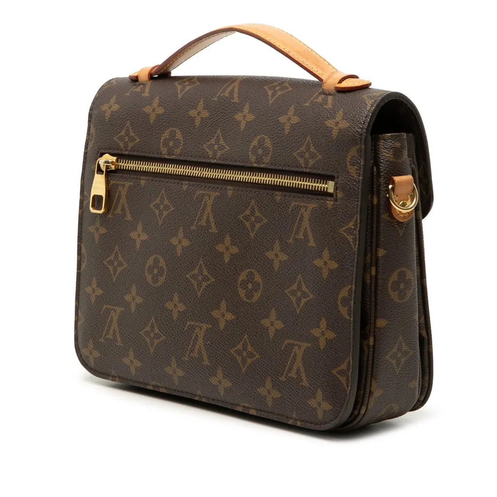 Louis Vuitton Monogram Pochette Metis Brown Very good - Back View
