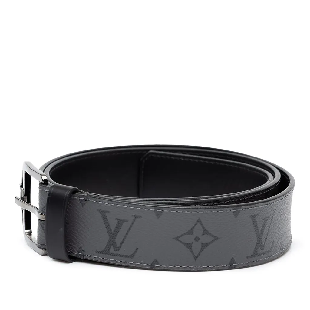 Louis Vuitton Monogram Eclipse Reverse Belt Grey Canvas Good - Back View
