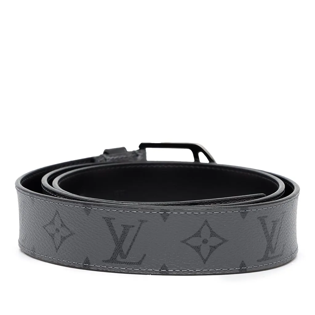 Louis Vuitton Monogram Eclipse Reverse Belt Grey Canvas Good - Inside View