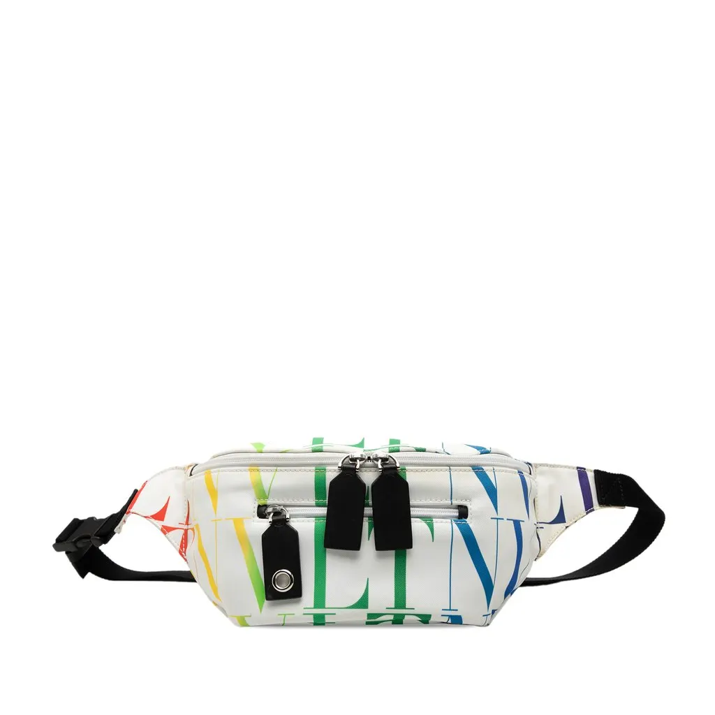 Valentino Nylon VLTN Times Belt Bag White Very good - Front View