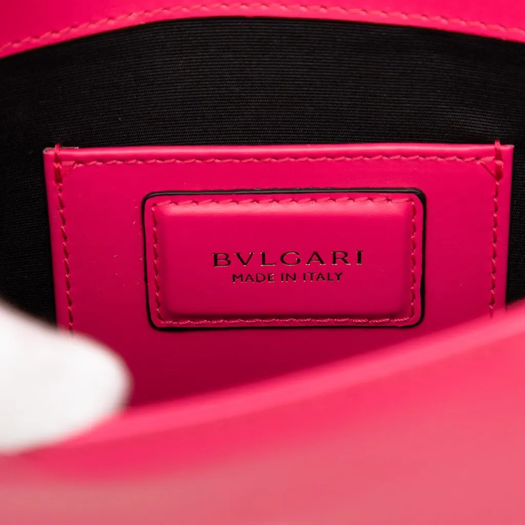 Bvlgari Small Leather Square Serpenti Forever Chain Crossbody Pink Leather Very good - Box View