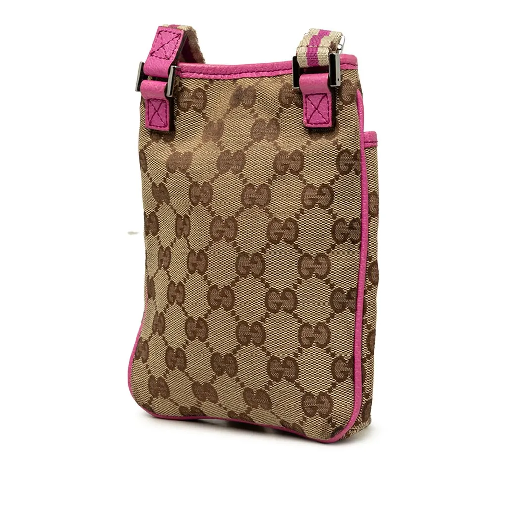 Gucci GG Canvas Web Crossbody Beige Canvas Very good - Back View