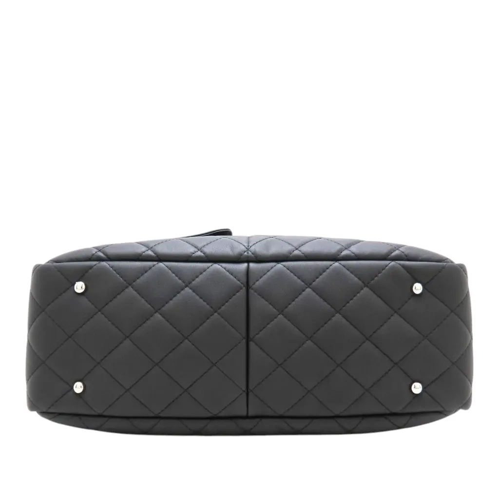 Chanel CC Quilted Calfskin Ultra Pocket Shopping Tote Black Leather Very good - Inside View
