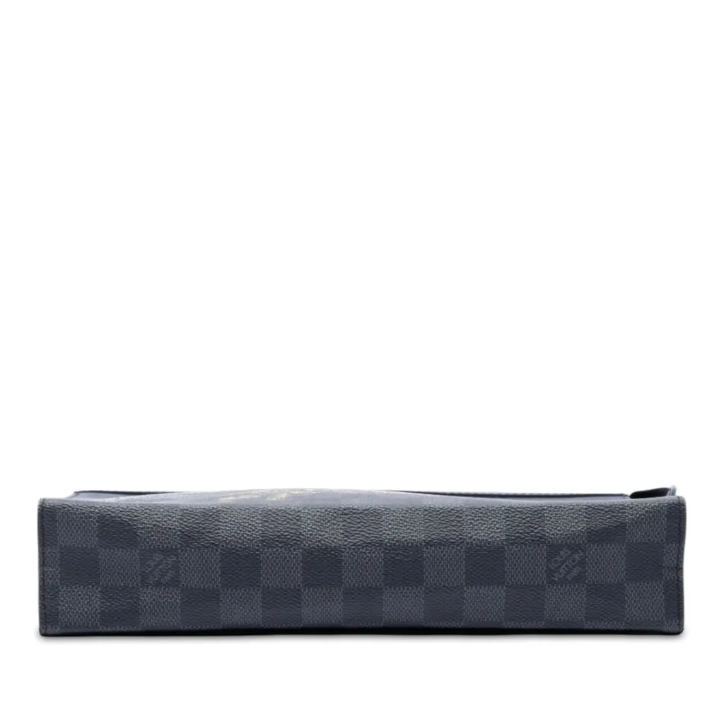 Louis Vuitton Damier Graphite Wild Animals Pochette Voyage MM Black Canvas Very good - Inside View