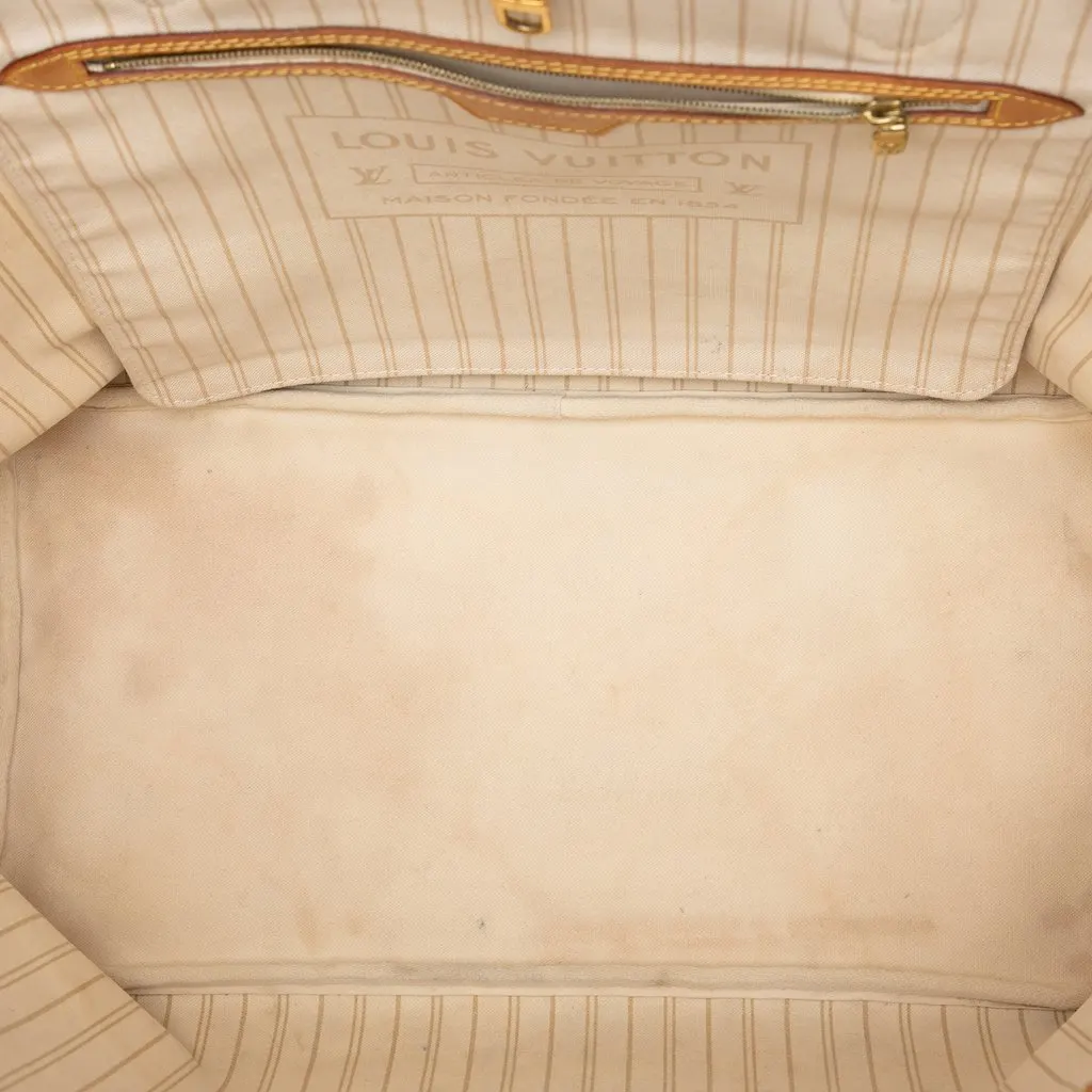 Louis Vuitton Damier Azur Neverfull GM White Very good - Model View