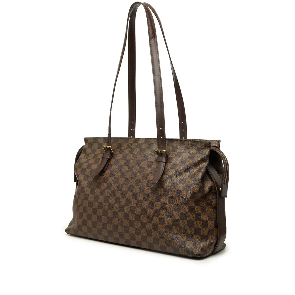 Louis Vuitton Damier Ebene Chelsea Brown Canvas Good - Back View