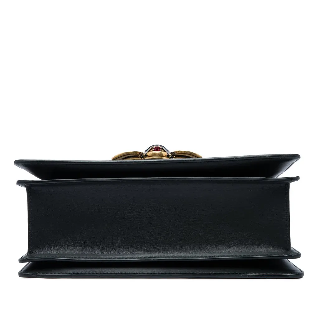 Gucci Small Bicolor Calfskin Queen Margaret Top Handle Bag Black Leather Very good - Inside View