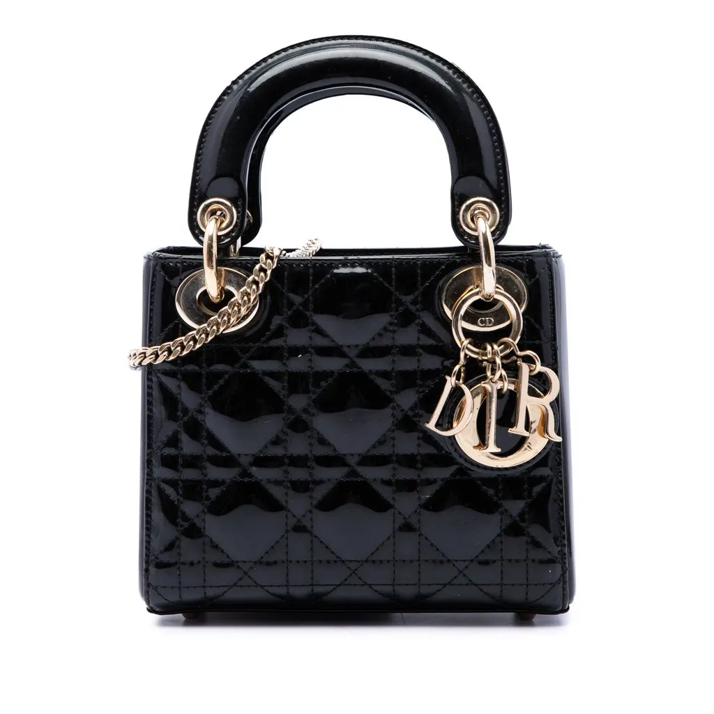 Dior Mini Patent Cannage Lady Dior