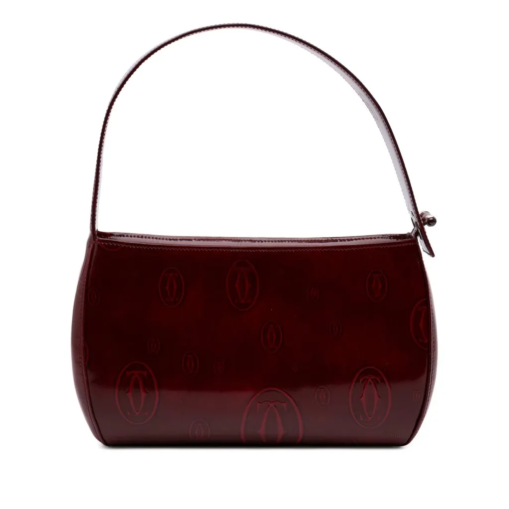 Cartier Patent Happy Birthday Handbag Red Leather Very good - Front View