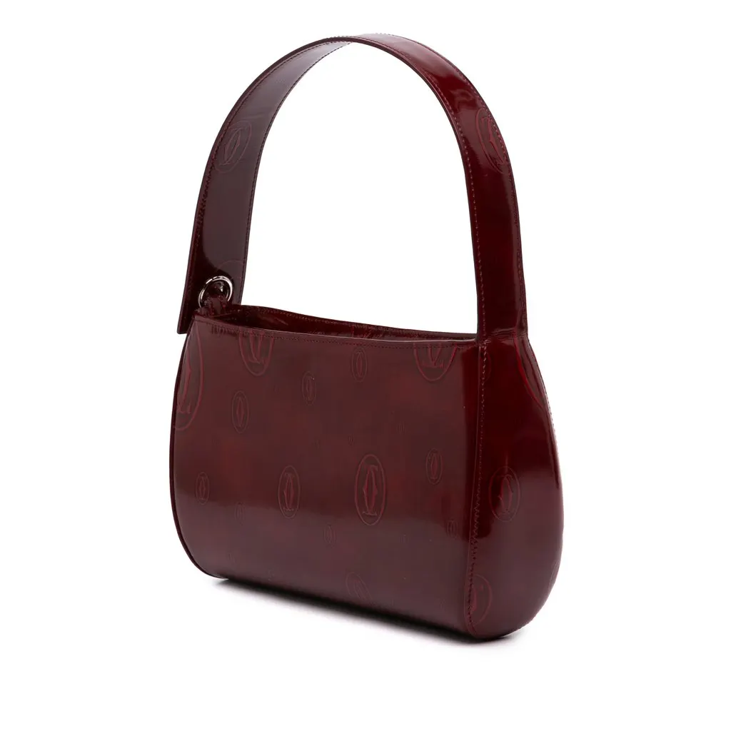 Cartier Patent Happy Birthday Handbag Red Leather Very good - Back View
