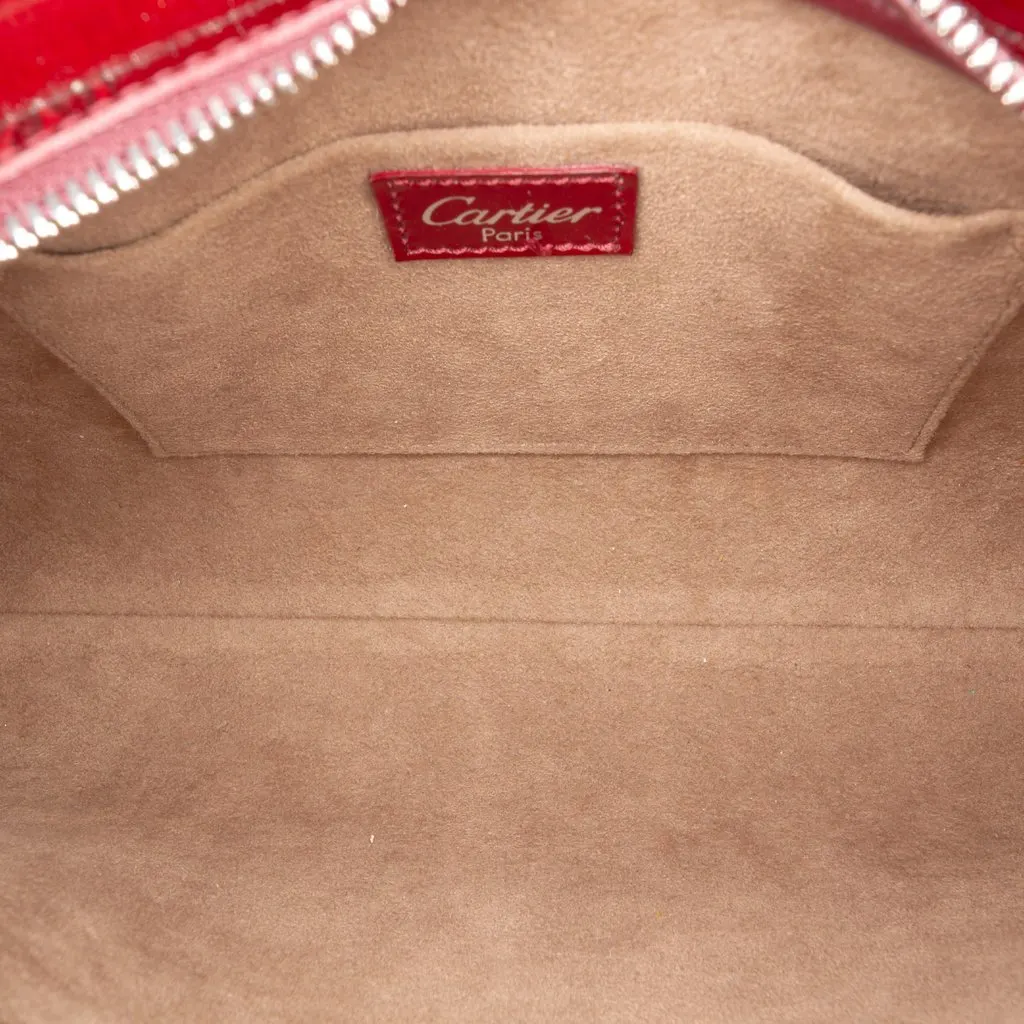 Cartier Patent Happy Birthday Handbag Red Leather Very good - Model View