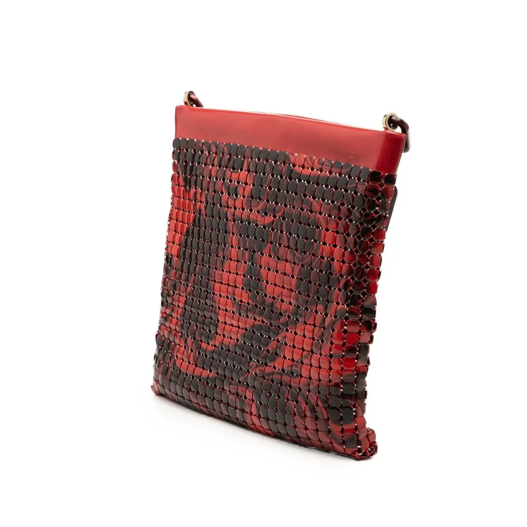 Gucci Metal Abstact Lava  Chainmail Shoulder Bag Red Metal Very good - Back View