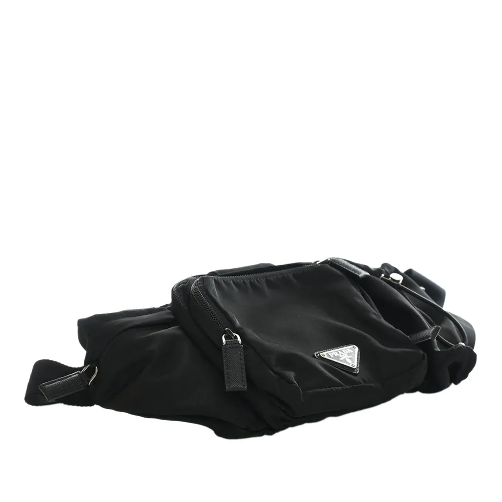 Prada Tessuto Multi Pocket Belt Bag Black Polyamide Very good - Box View