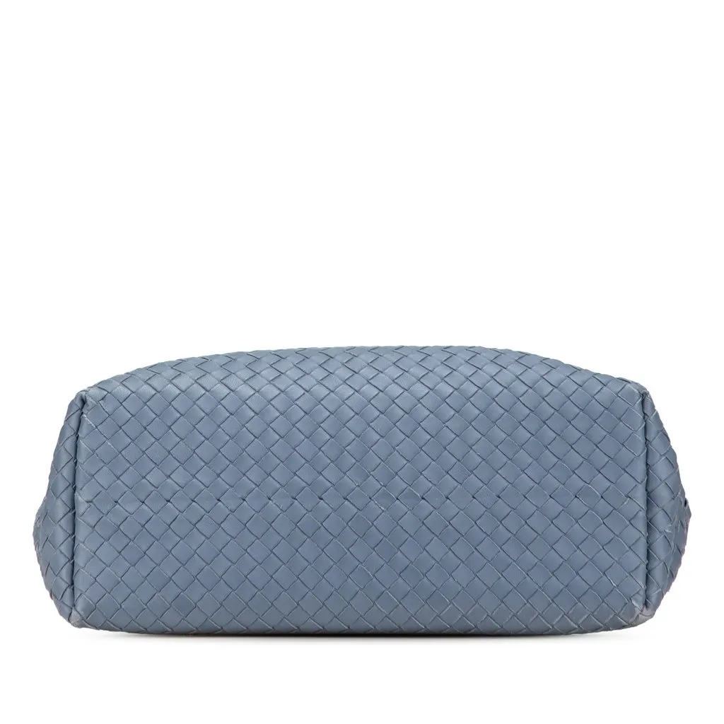 Bottega Veneta Medium Nappa Intrecciato Garda Tote Blue Leather Good - Inside View
