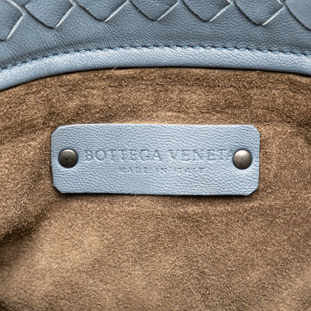 Bottega Veneta Medium Nappa Intrecciato Garda Tote Blue Leather Good - Box View