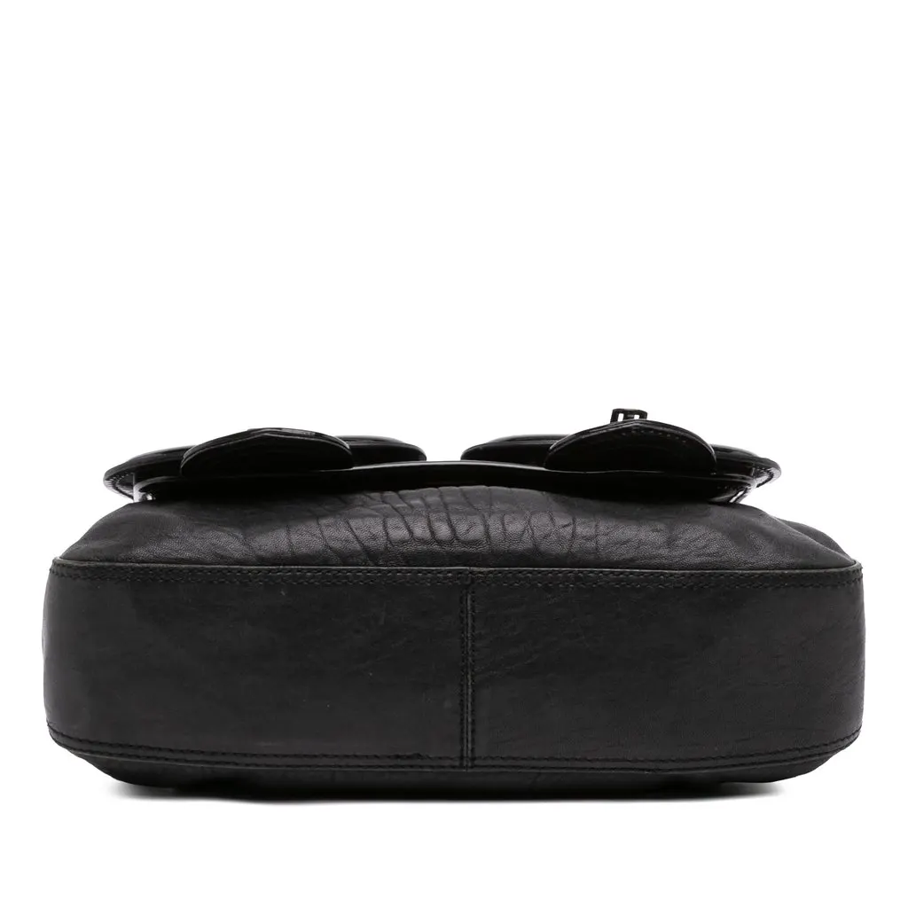Fendi Medium Leather B Bag Top Handle Bag Black Leather Good - Inside View