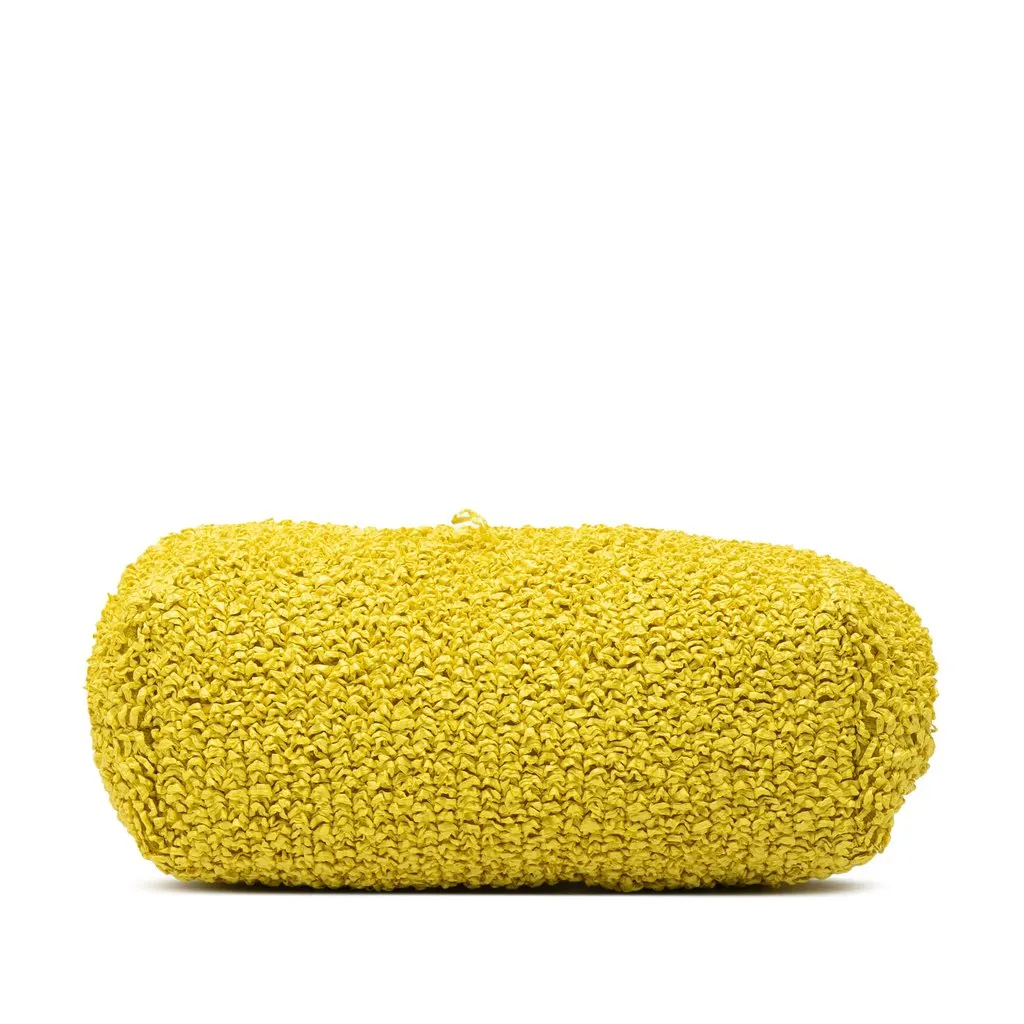 Bottega Veneta Small Boucle Curly Raffia The Point Triangle Satchel Yellow Very good - Inside View