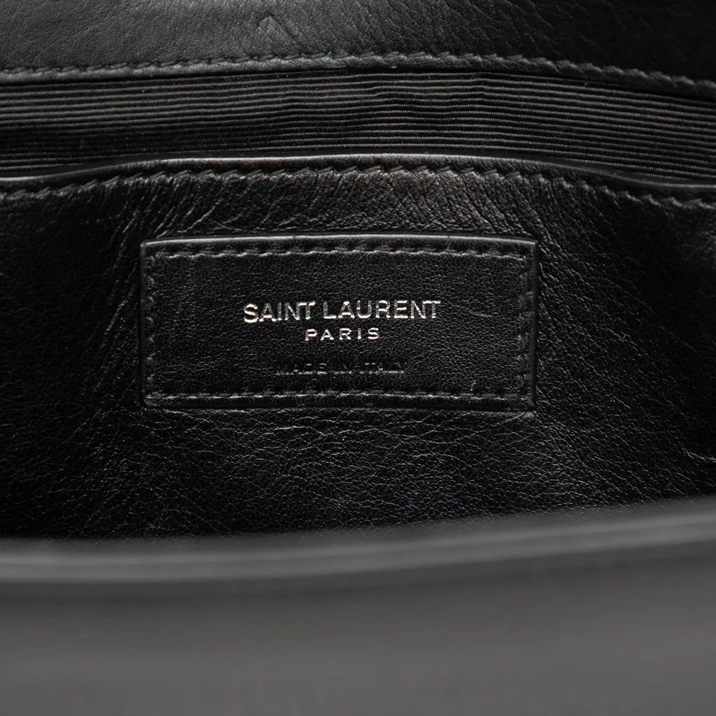 Saint Laurent Medium Calfskin Star and Heart Patchwork Monogram Monochrome Kate Crossbody Black Leather Very good - Box View