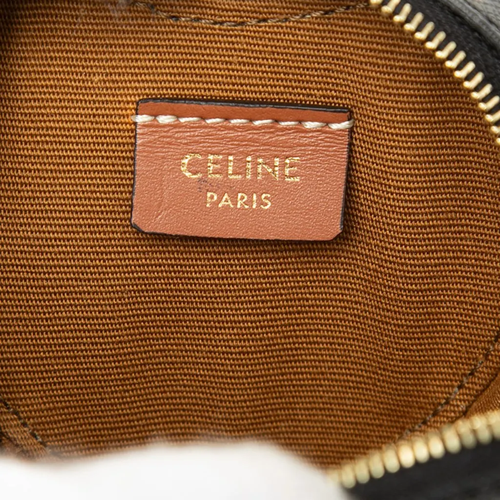 Celine Micro Triomphe Coated Canvas Heart Crossbody Brown Very good - Box View
