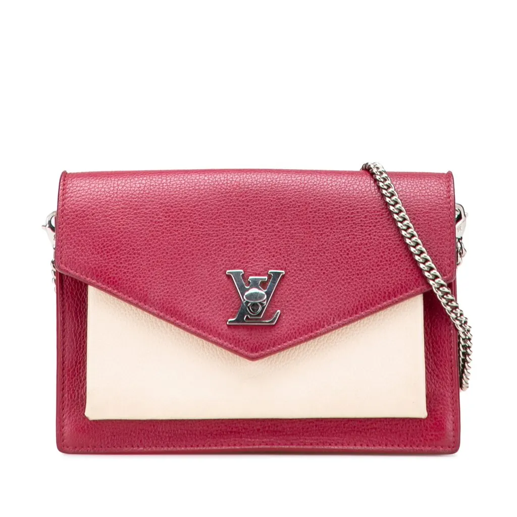 Louis Vuitton Bicolor Leather MyLockMe Chain Pochette Red Leather Very good - Front View