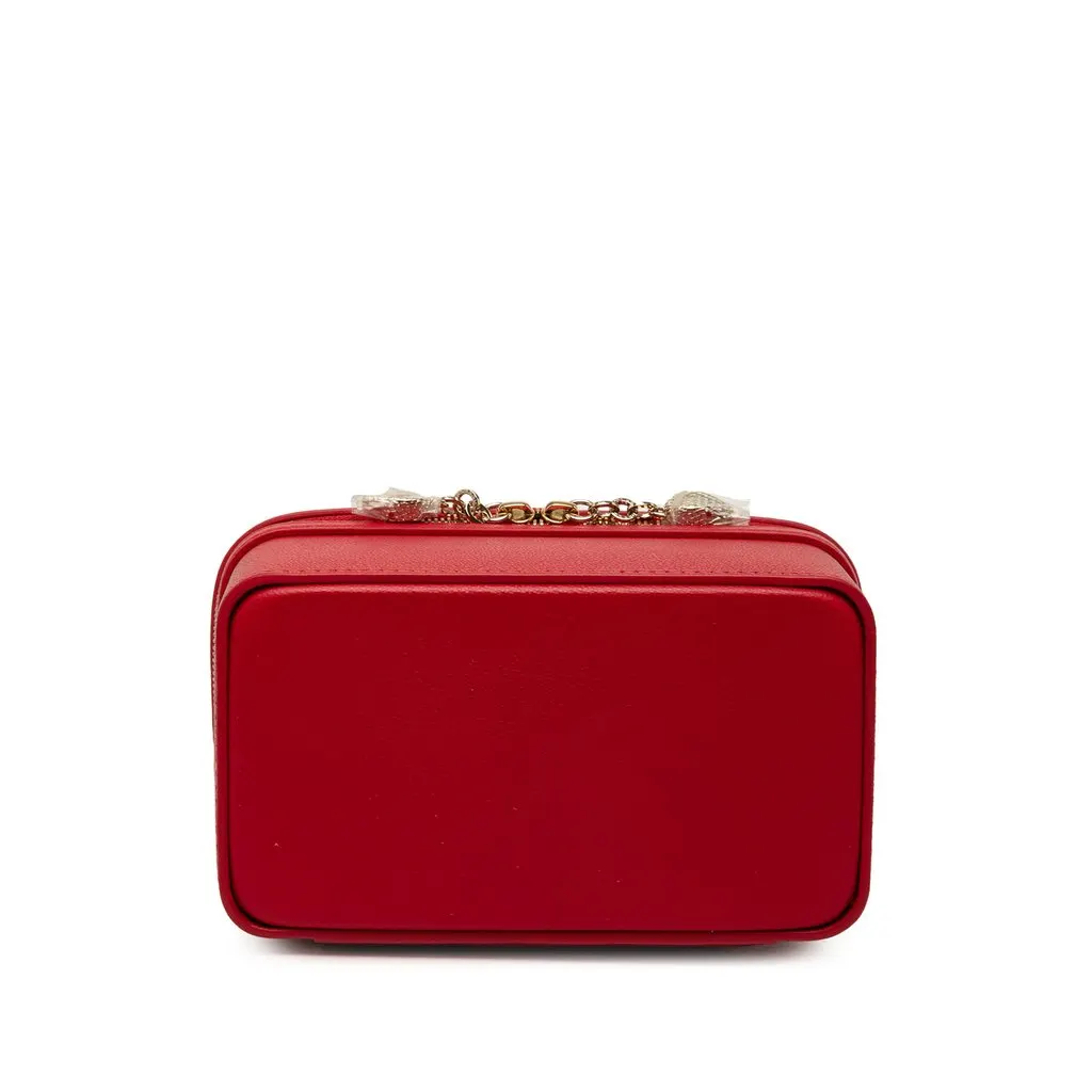 Bvlgari Leather Serpenti Forever Vanity Bag Red Leather Very good - Inside View