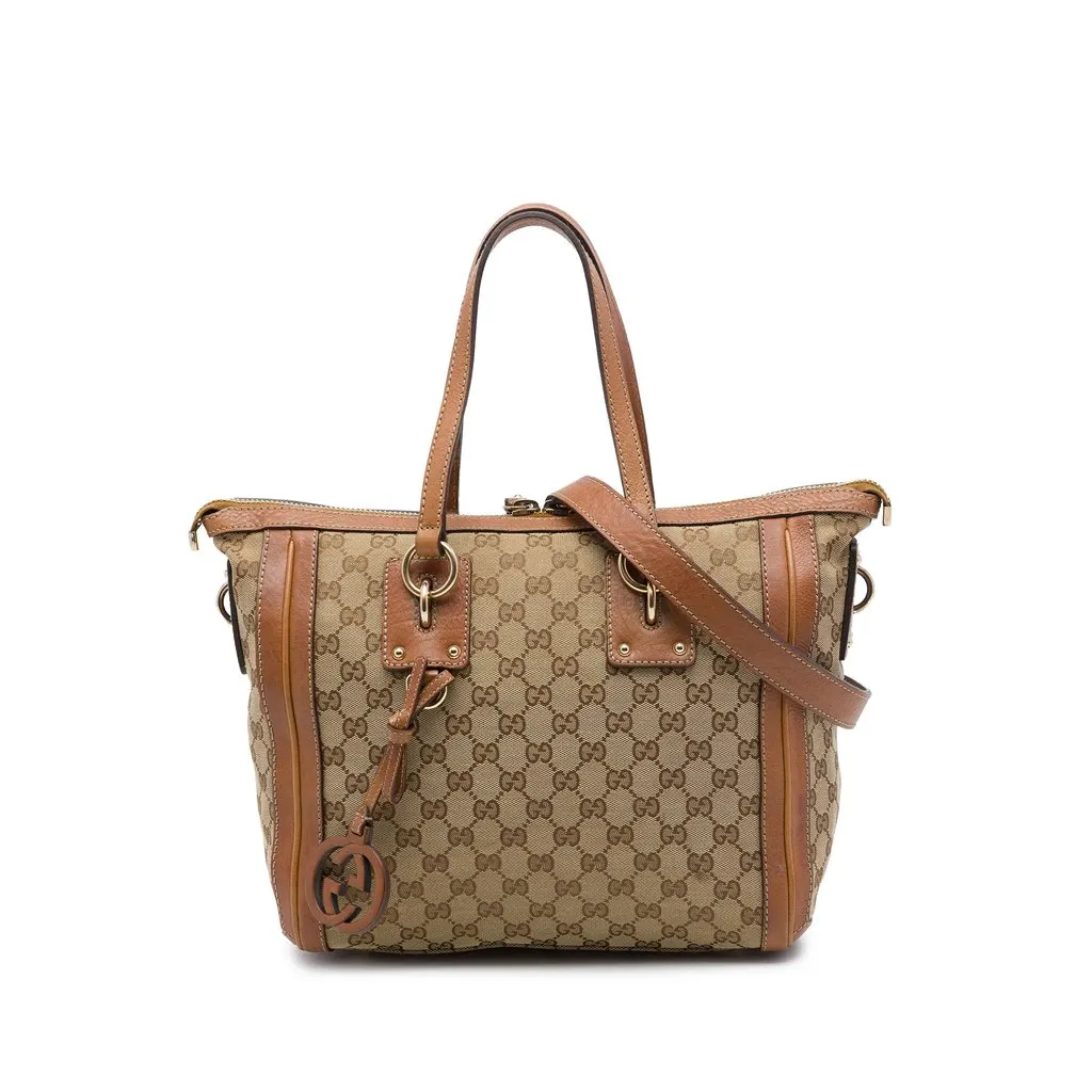 Gucci متوسطة GG قماش تعليقة حقيبة ساتشيل