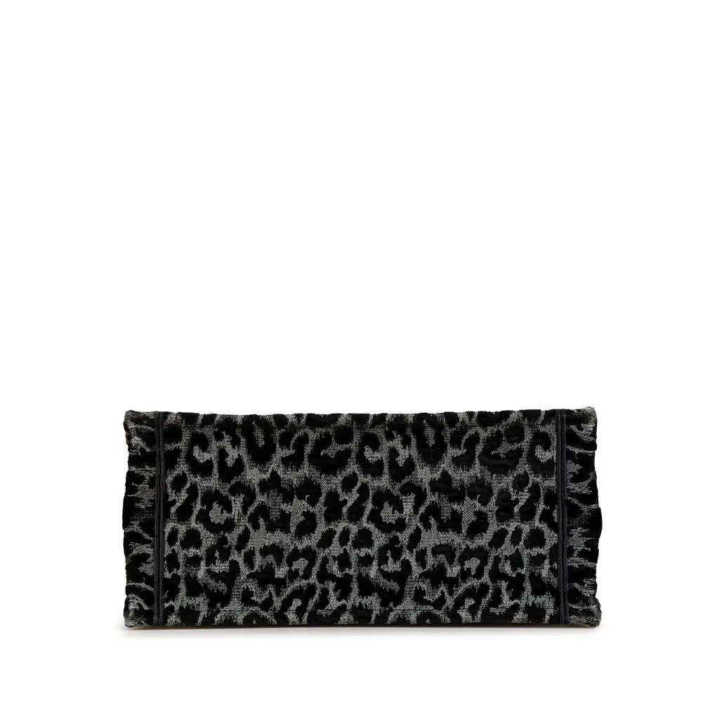 Dior Mizza Medium Embroidered Canvas Leopard Book Tote Black Canvas Very good - Inside View