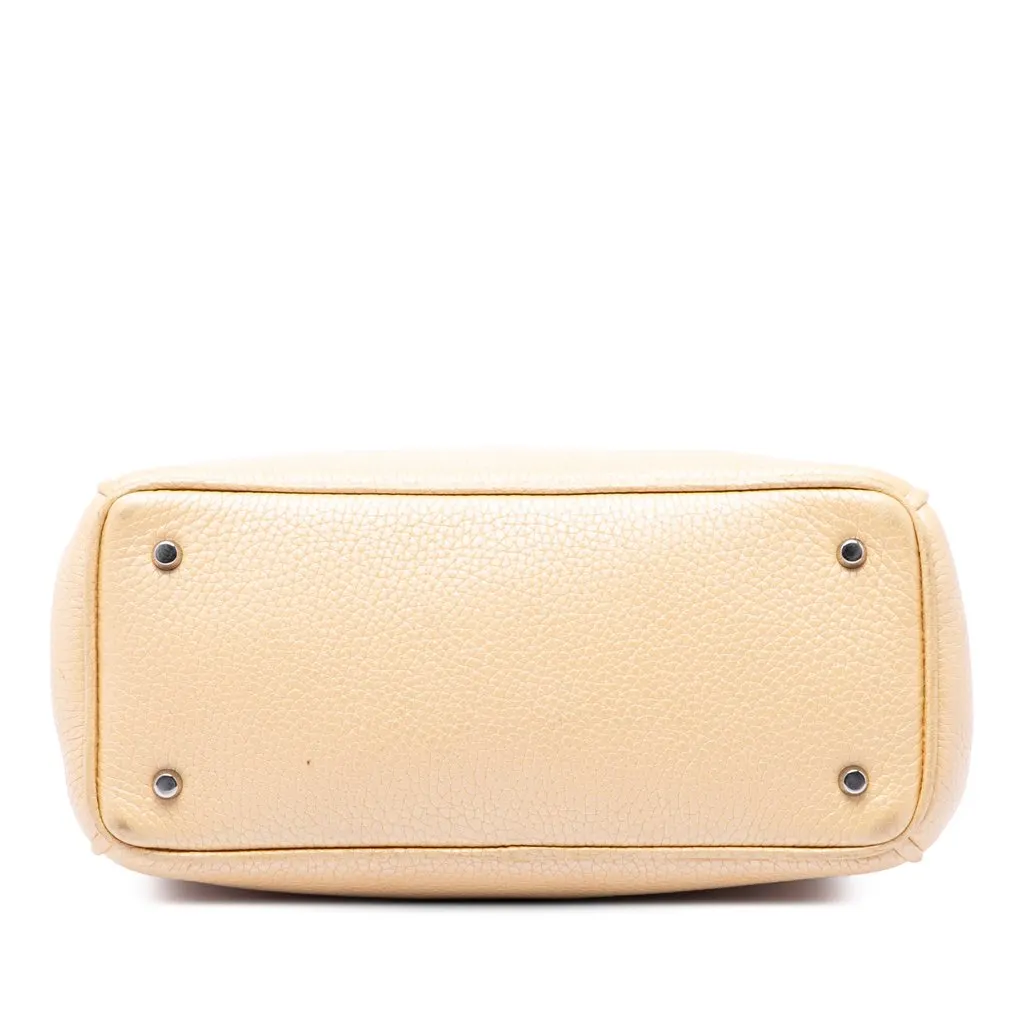 Dior Mini Metallic Leather Diorissimo Satchel Yellow Leather Very good - Inside View