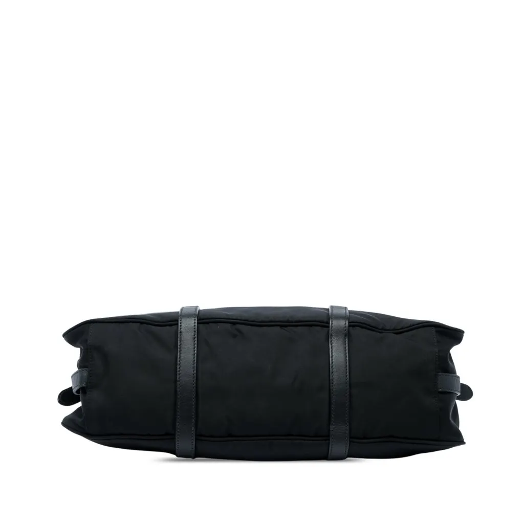 Prada Soft Calf Trimmed Tessuto Satchel Black Polyamide Very good - Inside View