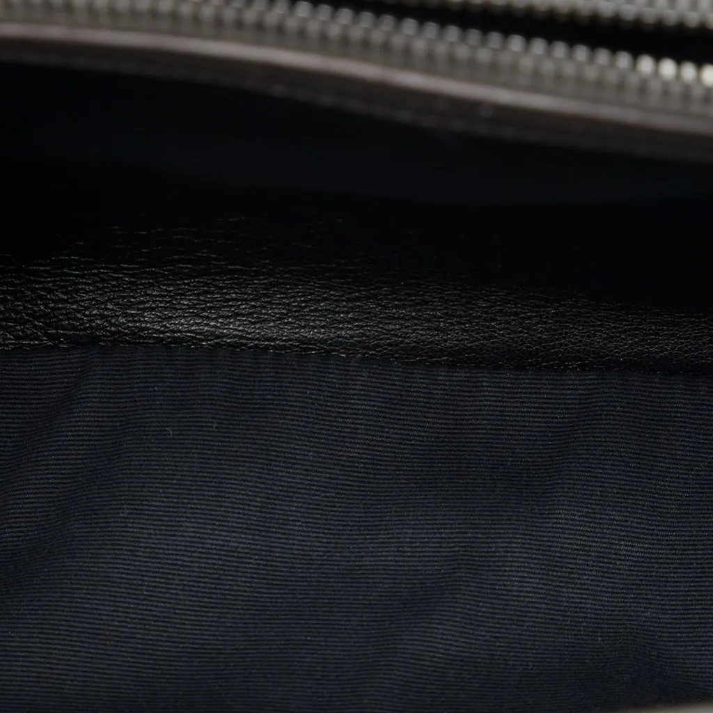 Saint Laurent Medium Croc Embossed Leather Monogram College Satchel MultiColor Leather Good - Model View