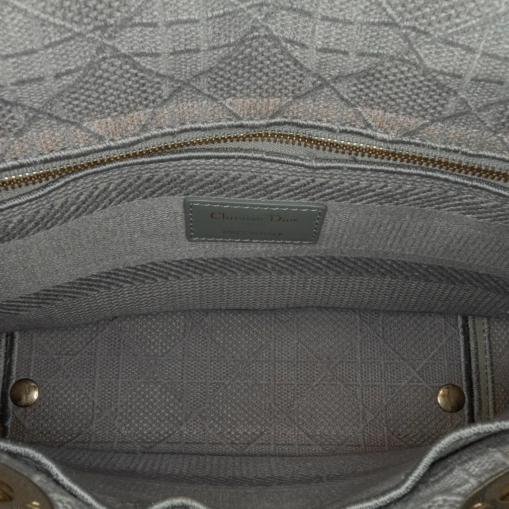 Dior Medium Canvas Cannage Lady D Lite Grey Very good - Box View