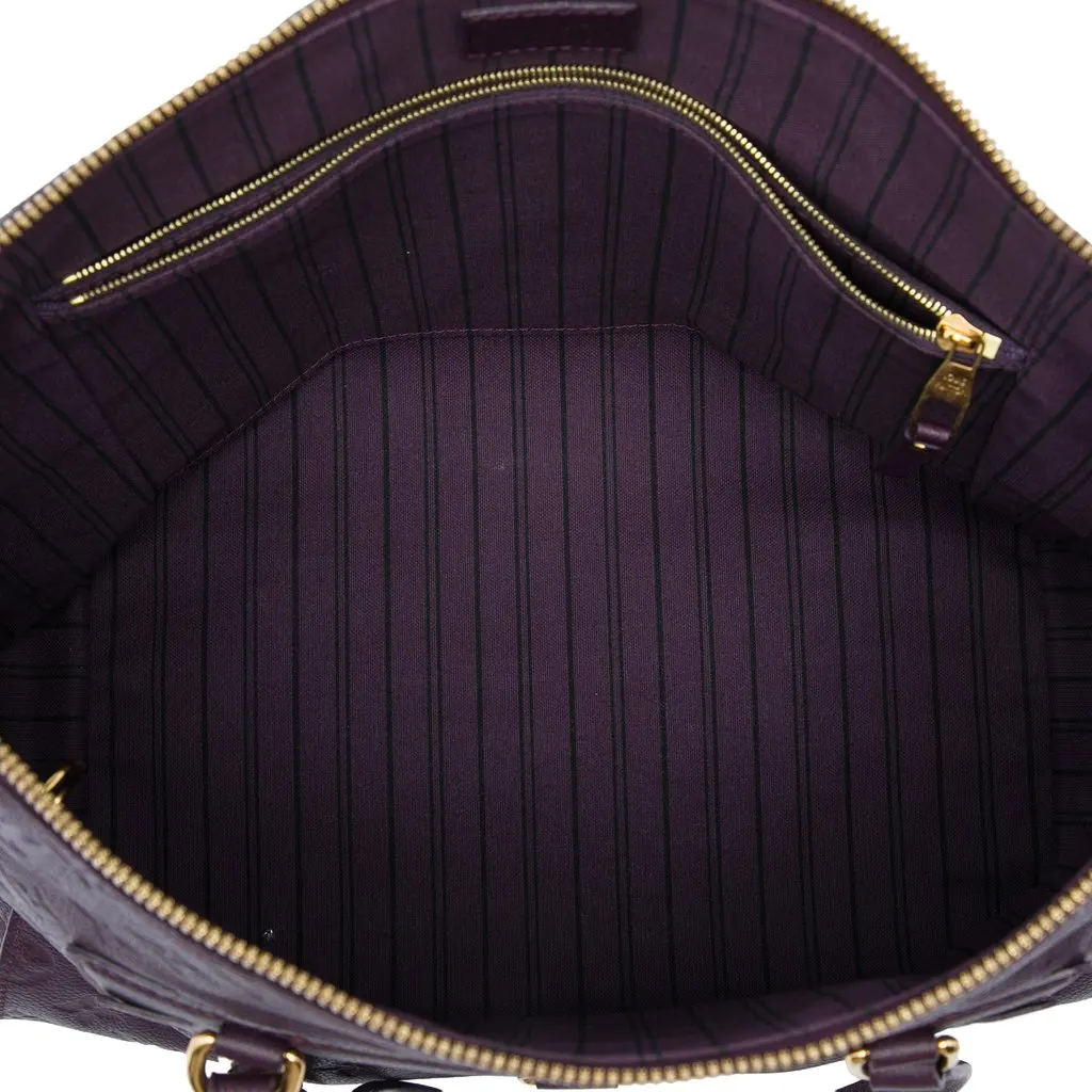 Louis Vuitton Monogram Empreinte Lumineuse PM Purple Leather Good - Model View