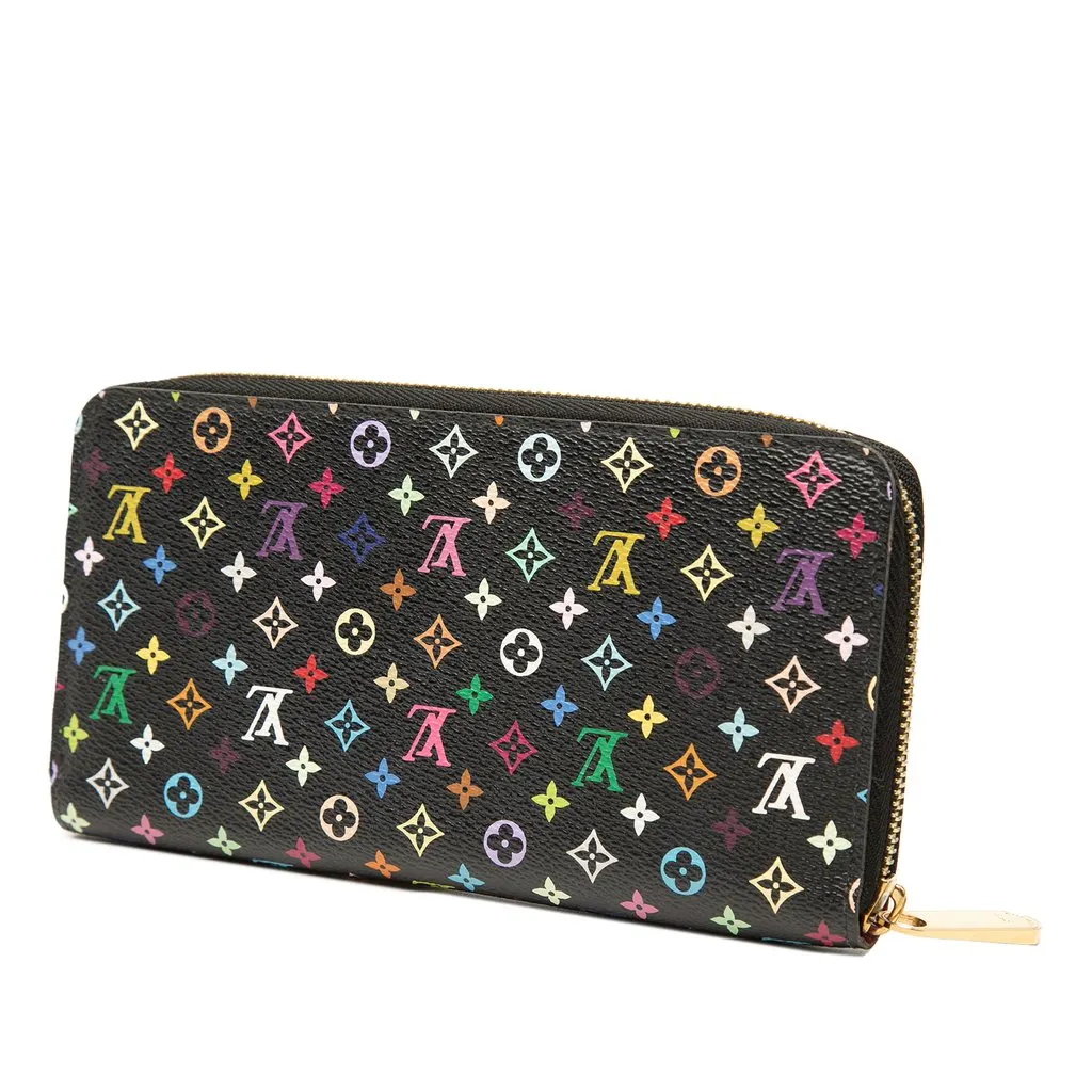 Louis Vuitton Monogram Multicolore Zippy Wallet Black Canvas Very good - Inside View