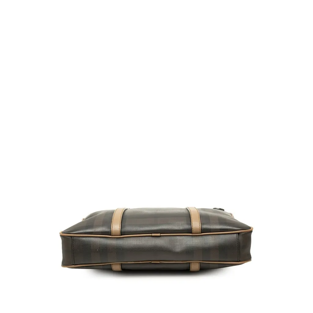 Burberry Smoke Check Coated Canvas Clinton Business Bag MultiColor Very good - Inside View