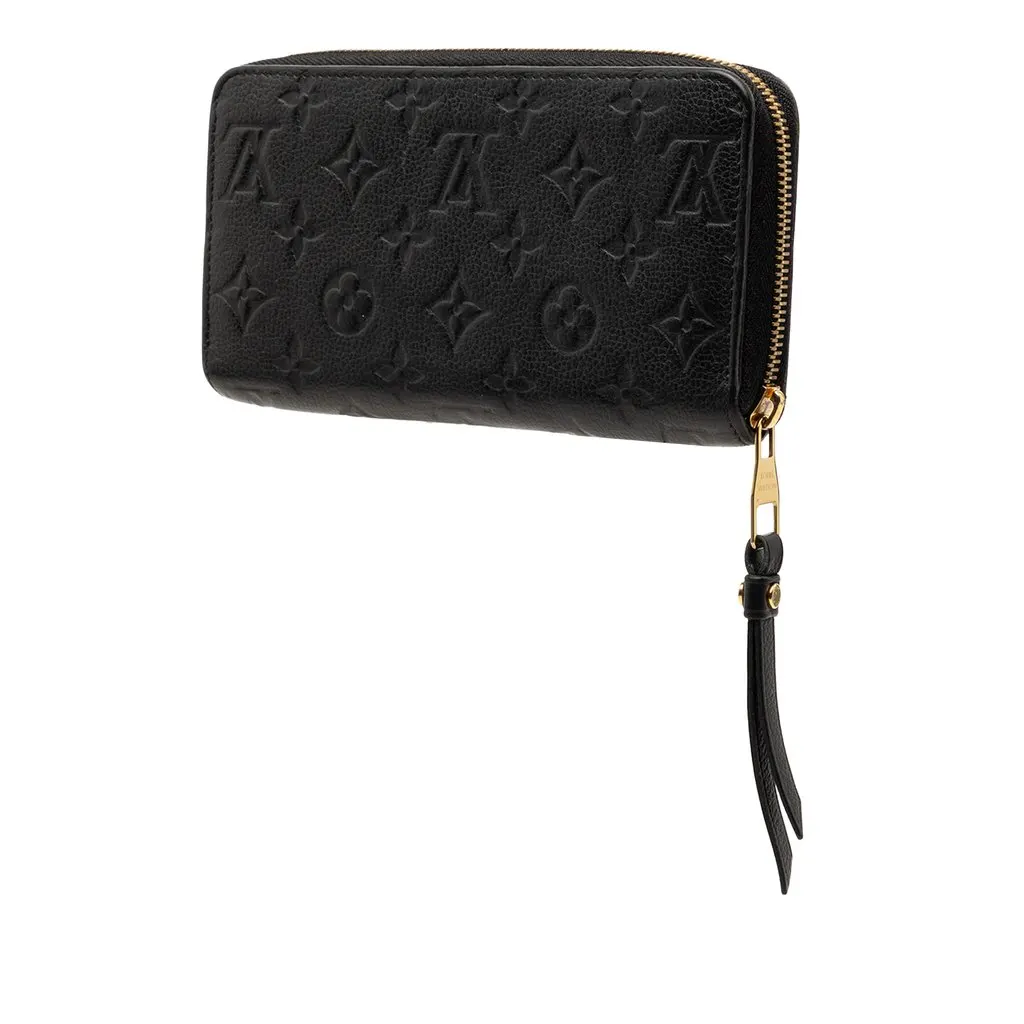 Louis Vuitton Monogram Empreinte Zippy Long Wallet Black Leather Very good - Back View