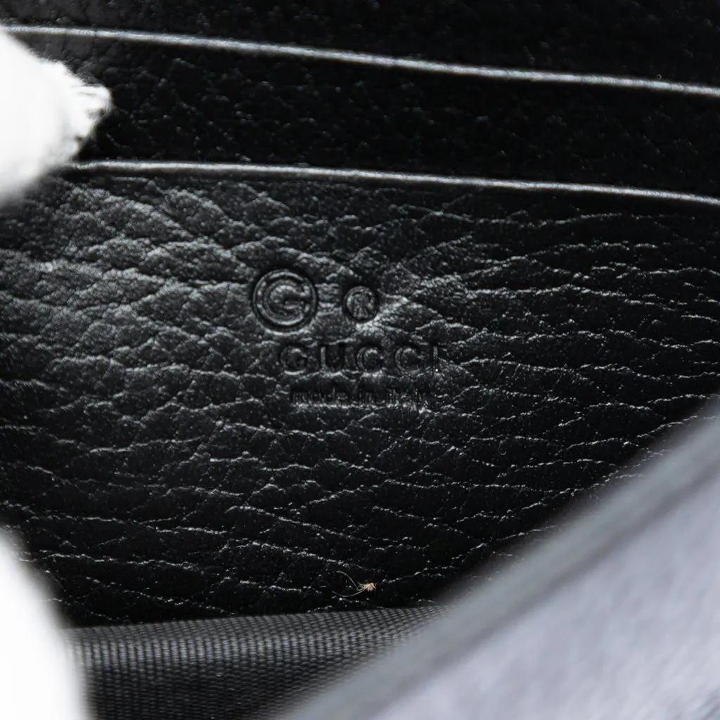 Gucci Dollar Calfskin Interlocking G Wallet on Chain Black Leather Very good - Box View