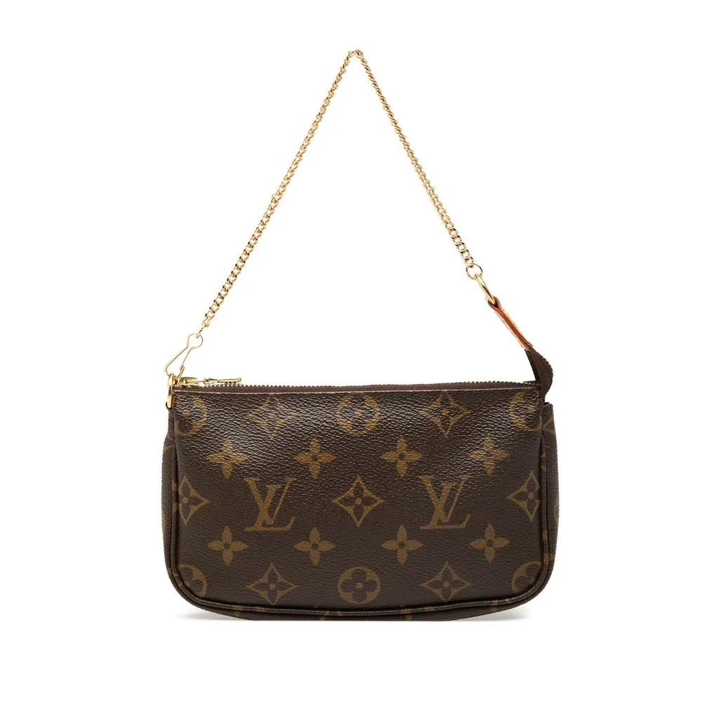Louis Vuitton Monogram Mini Pochette Accessoires Brown Canvas Very good - Front View
