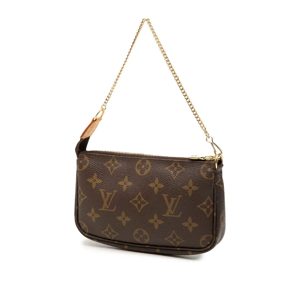 Louis Vuitton Monogram Mini Pochette Accessoires Brown Canvas Very good - Back View