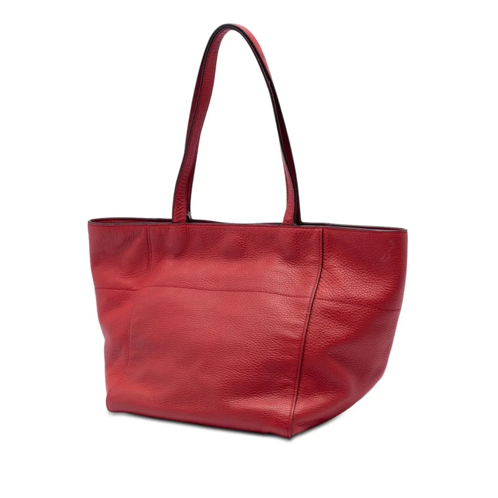 Prada Vitello Daino Tote Red Leather Very good - Back View