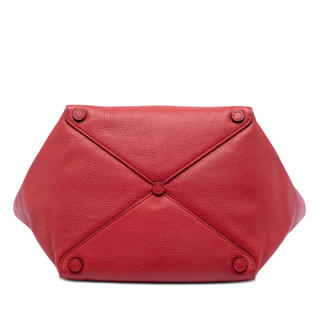 Prada Vitello Daino Tote Red Leather Very good - Inside View