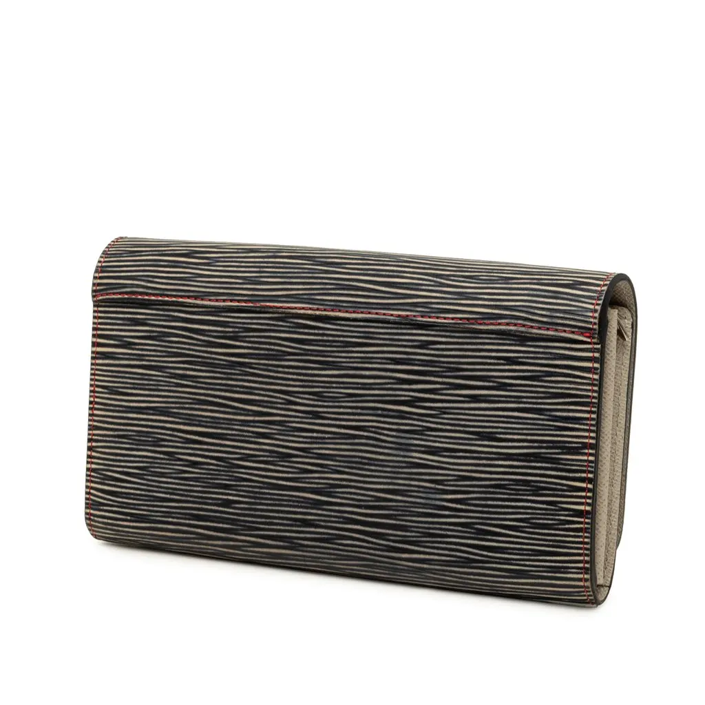 Louis Vuitton Epi Denim Twist Long Wallet Blue Leather Good - Back View
