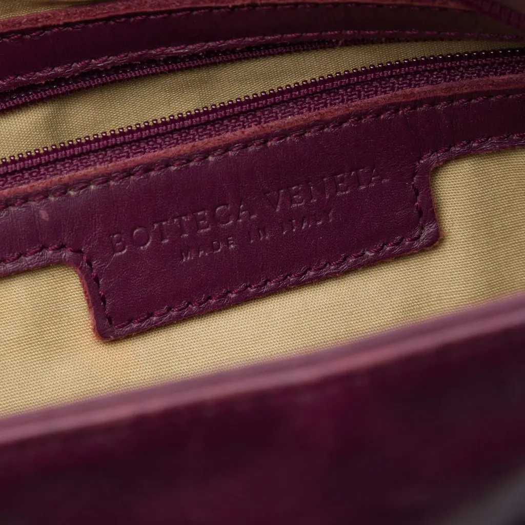 Bottega Veneta Intrecciato Trimmed Nappa Crossbody Purple Leather Very good - Box View