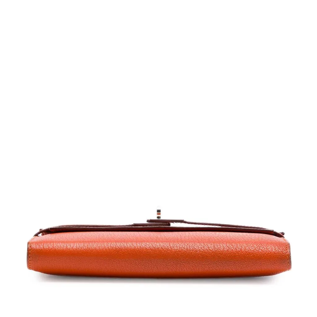 Hermès Chevre Mysore Kelly Longue Wallet Orange Leather Very good - Inside View