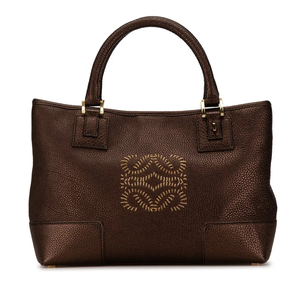 Loewe Fusta Tote Brown Leather Very good - Front View