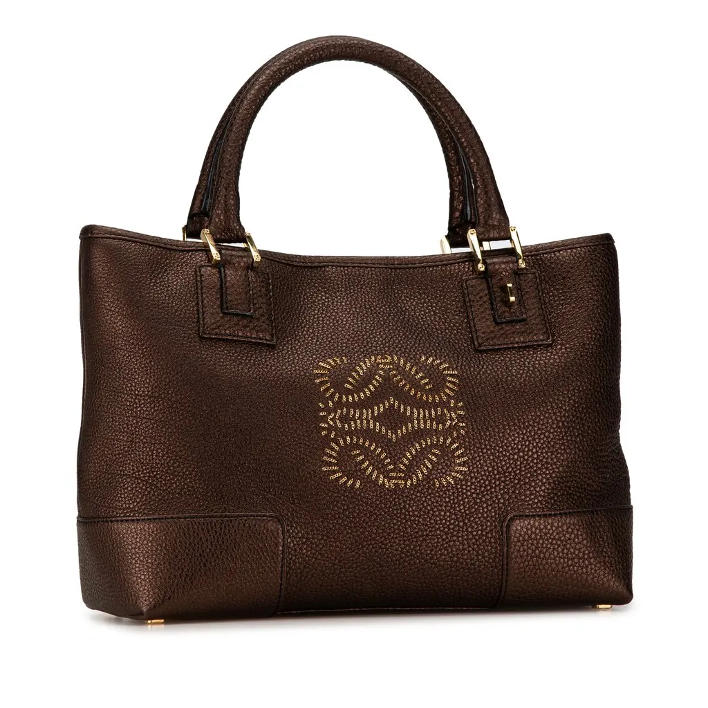 Loewe Fusta Tote Brown Leather Very good - Back View