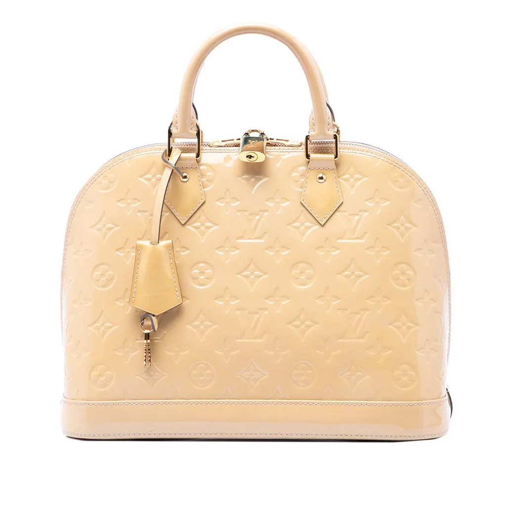 Louis Vuitton Monogram Vernis Alma PM Beige Leather Very good - Front View