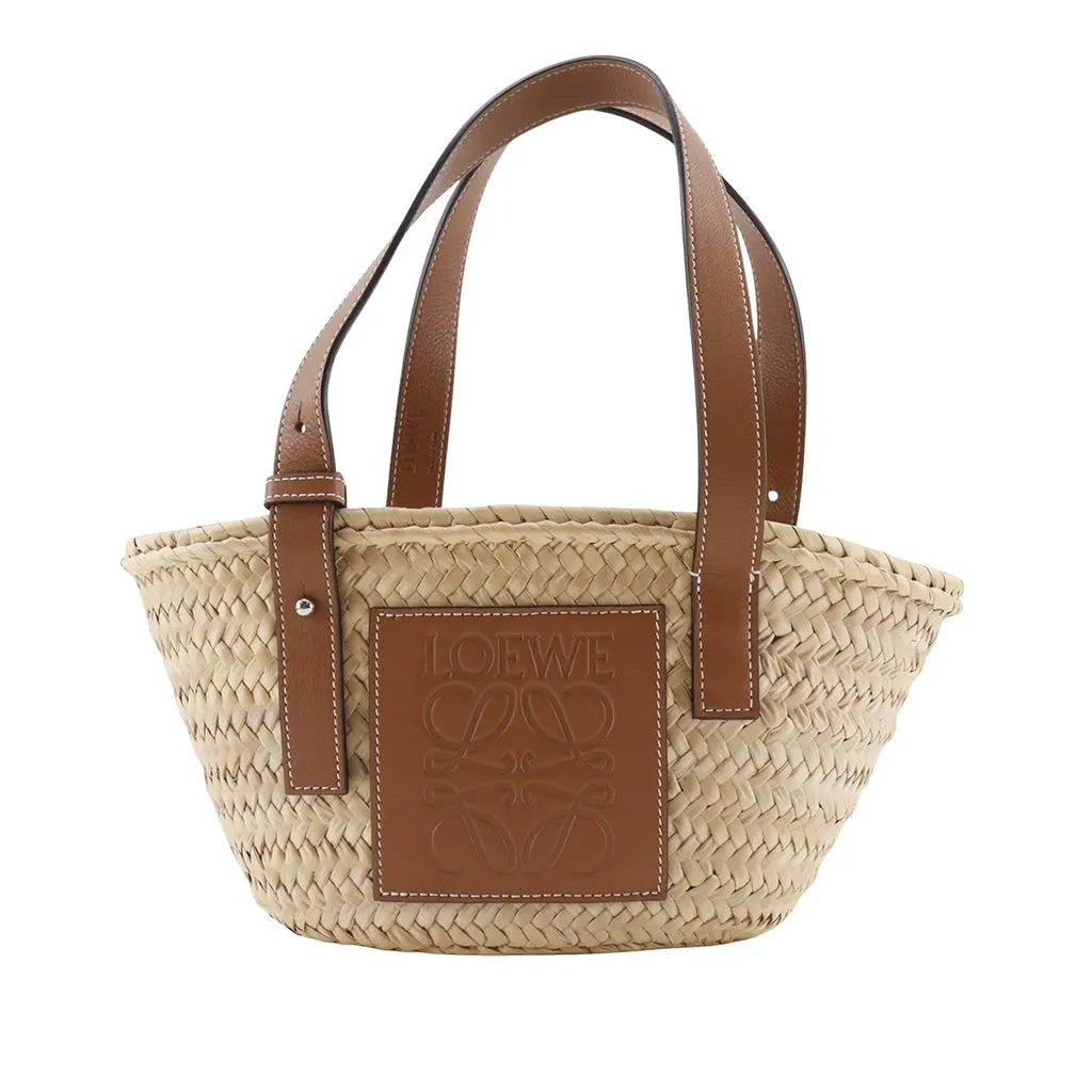 Loewe Small Raffia Basket Tote